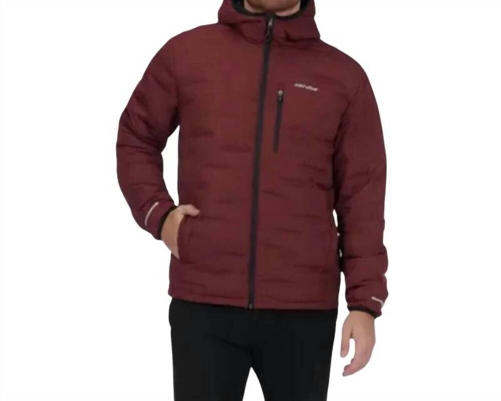 NEW SKI-DOO puffer welded jacket in wine red